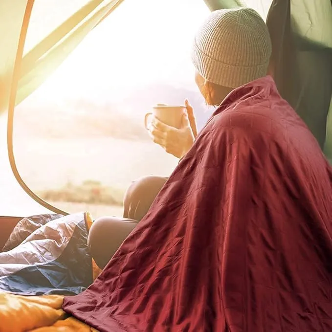 Forceatt Camping Blanket, 79" X 57" Large Outdoor Blanket, Sandproof, Waterproof for Outdoor Festivals, Beaches, Picnics, Stadium，Camping, Parks, Hiking, Travel, Family Suitable for 4 Seasons.
