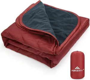 Forceatt Camping Blanket, 79" X 57" Large Outdoor Blanket, Sandproof, Waterproof for Outdoor Festivals, Beaches, Picnics, Stadium，Camping, Parks, Hiking, Travel, Family Suitable for 4 Seasons.