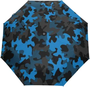 FORMRS Zebra Stripe Umbrella, Auto Open Umbrella Compact Folding Sun Rain Protection, Windproof for Kids Women Men