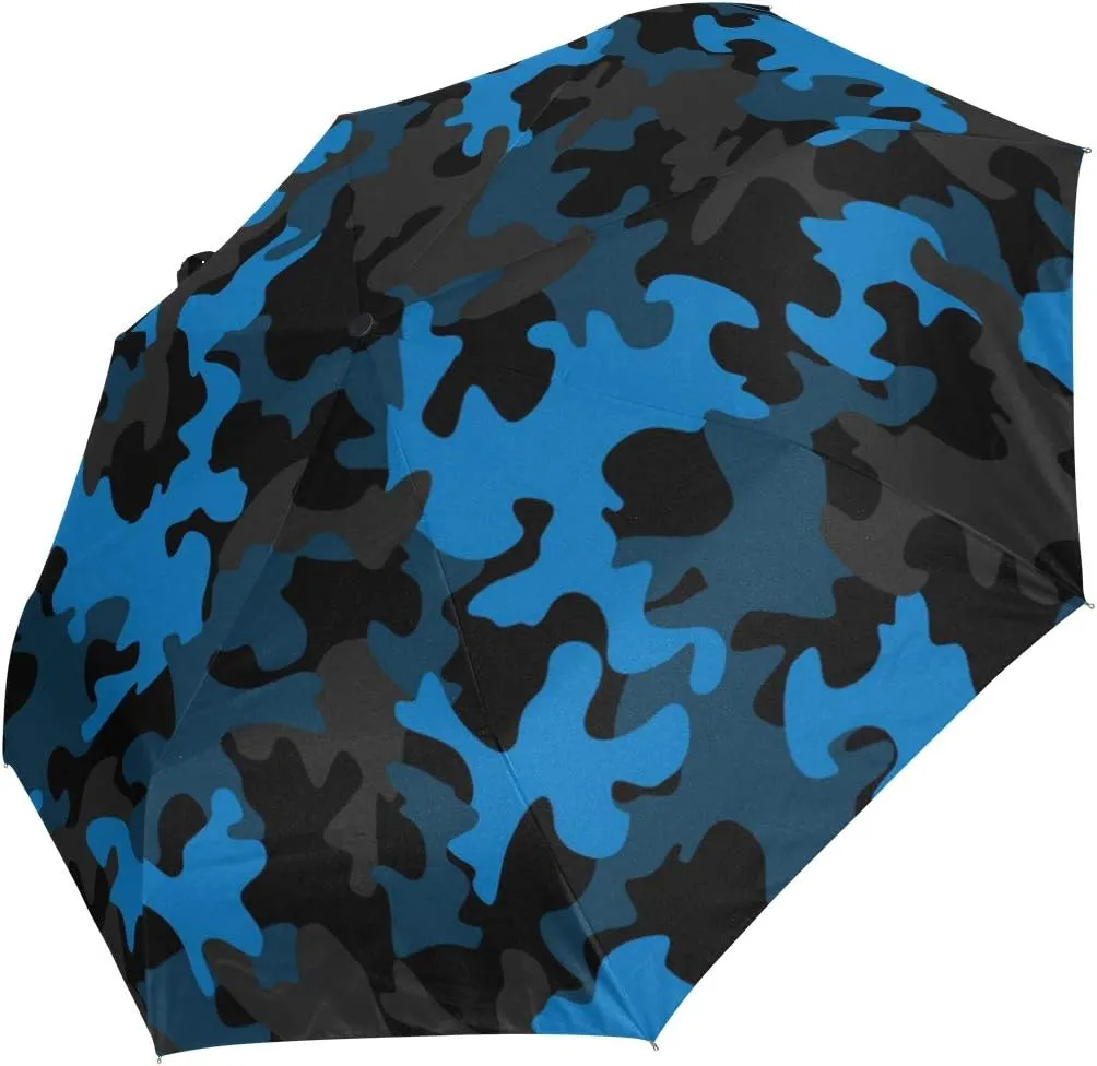 FORMRS Zebra Stripe Umbrella, Auto Open Umbrella Compact Folding Sun Rain Protection, Windproof for Kids Women Men