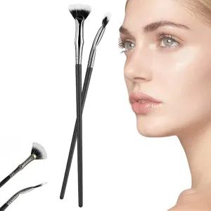 Fundamentak Folding Angle Scalloped Lash Brush, Fundamentak.C Mascara Fan Brush, 2024 New Folding Angle Scalloped Lash Brush, Fundamental Eyelash Brush, Mascara Fan Brush for Lashes (3pcs)