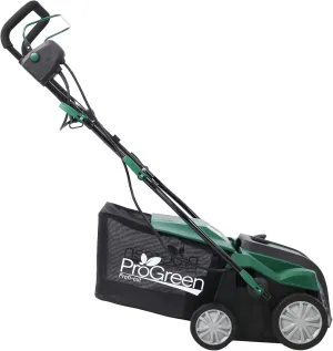 Garden Scarifier, 2-in-1 16INCH Dethatcher Scarifier,15 Amp Electric Lawn Dethatcher,Removable Collection Bag Extra Large 58QT
