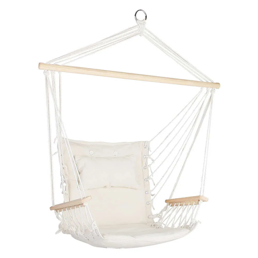 Gardeon Hammock Chair Hanging with Armrest Camping Hammocks
