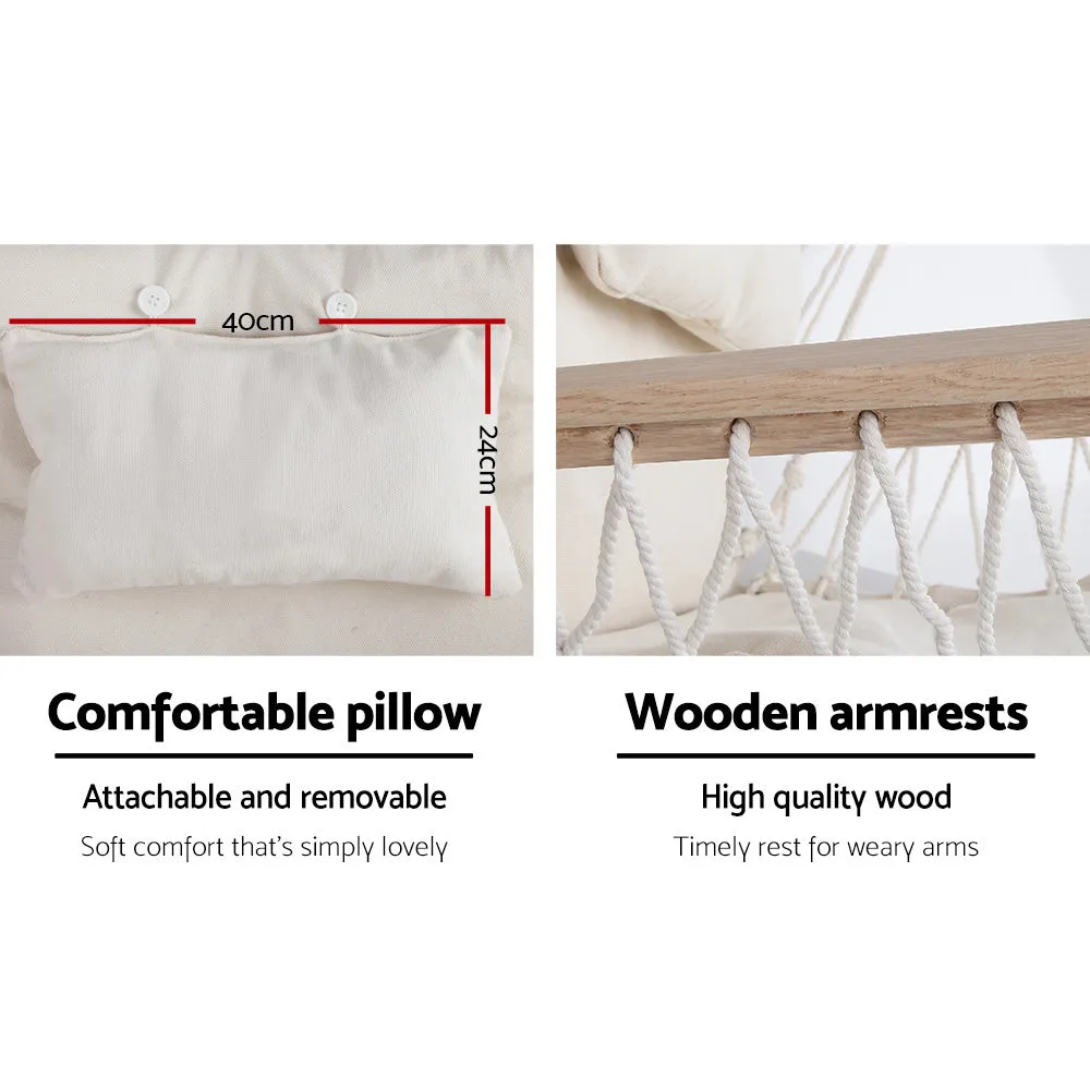 Gardeon Hammock Chair Hanging with Armrest Camping Hammocks