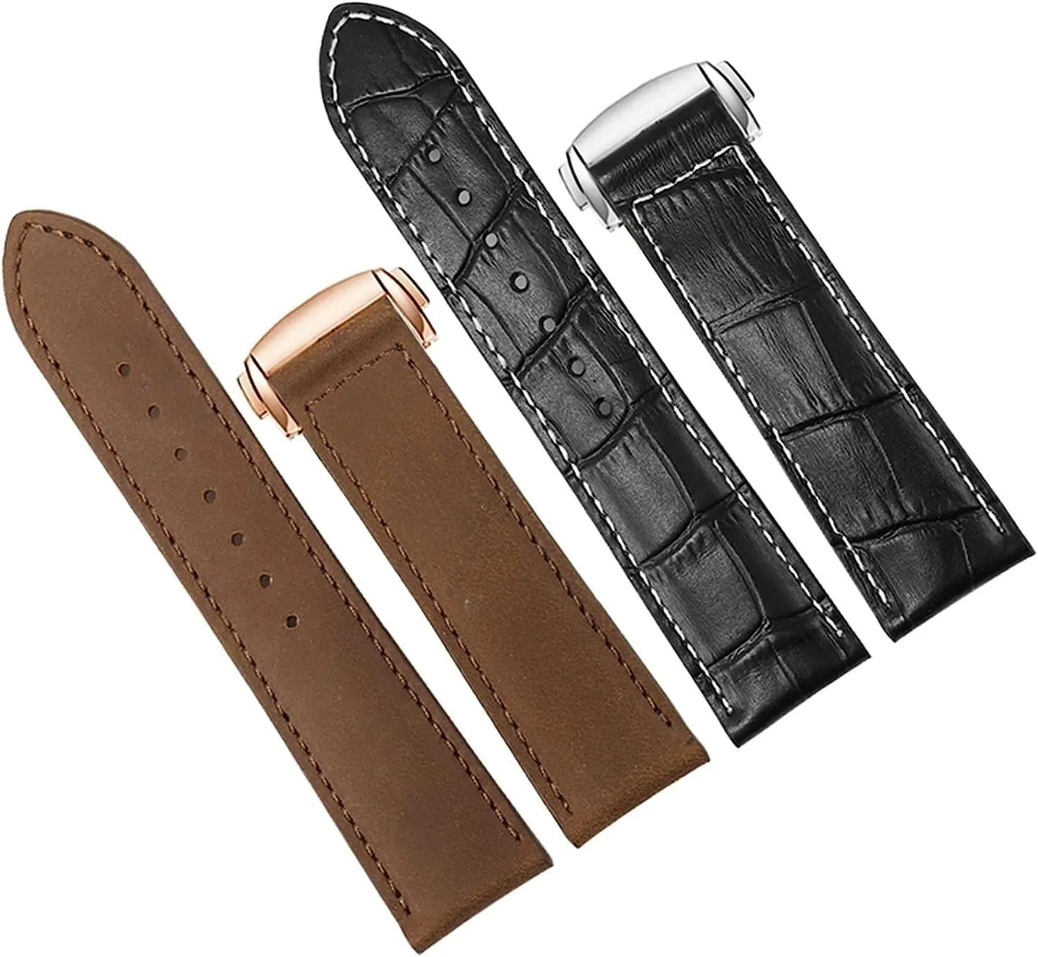 Genuine Leather watch band For Oris Frosted Watch Chain Strap with Folding Buckle