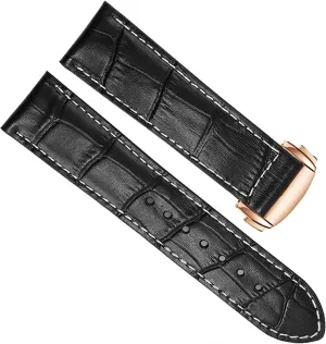 Genuine Leather watch band For Oris Frosted Watch Chain Strap with Folding Buckle