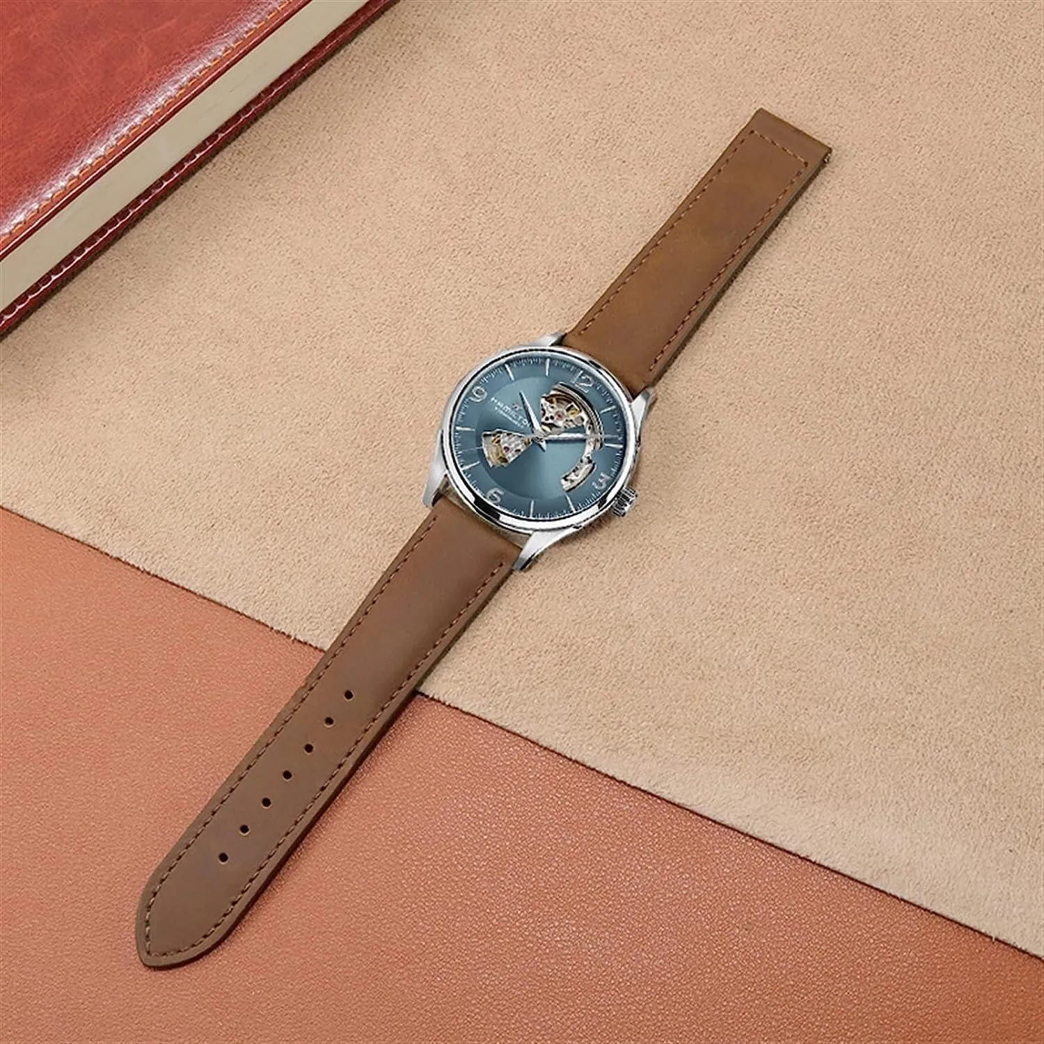 Genuine Leather watch band For Oris Frosted Watch Chain Strap with Folding Buckle