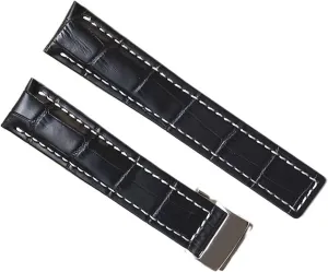 Genuine Leather Watchband For Breitling Classical Watch Strap Wrist Bracelet With Folding Clasp 24mm 22mm