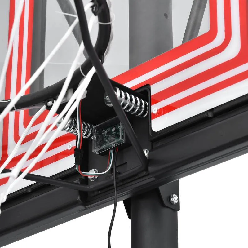 Glow & Shoot: Adjustable Portable Basketball Hoop for All Ages
