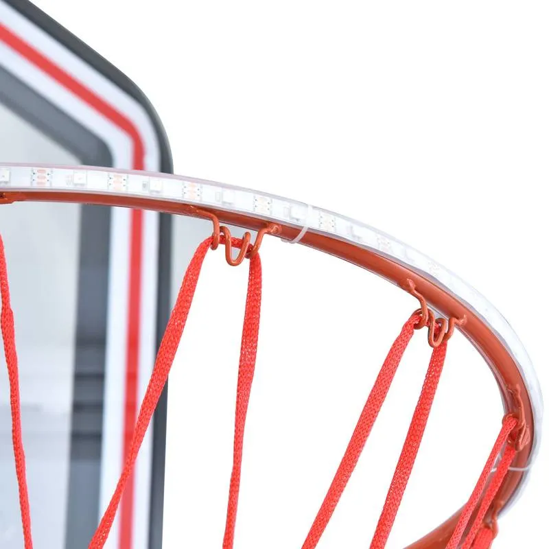 Glow & Shoot: Adjustable Portable Basketball Hoop for All Ages