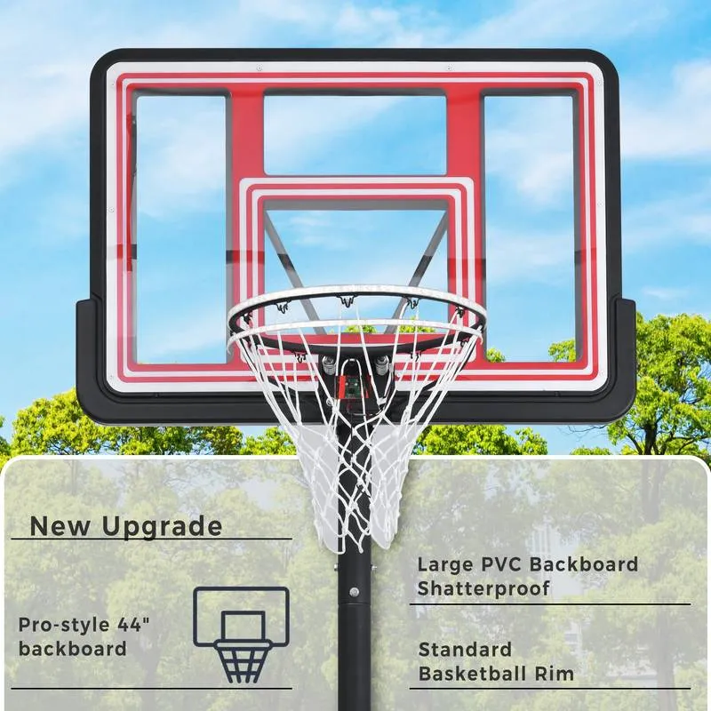 Glow & Shoot: Adjustable Portable Basketball Hoop for All Ages