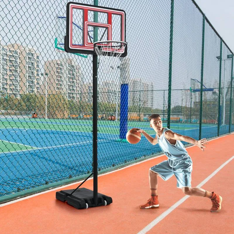 Glow & Shoot: Adjustable Portable Basketball Hoop for All Ages