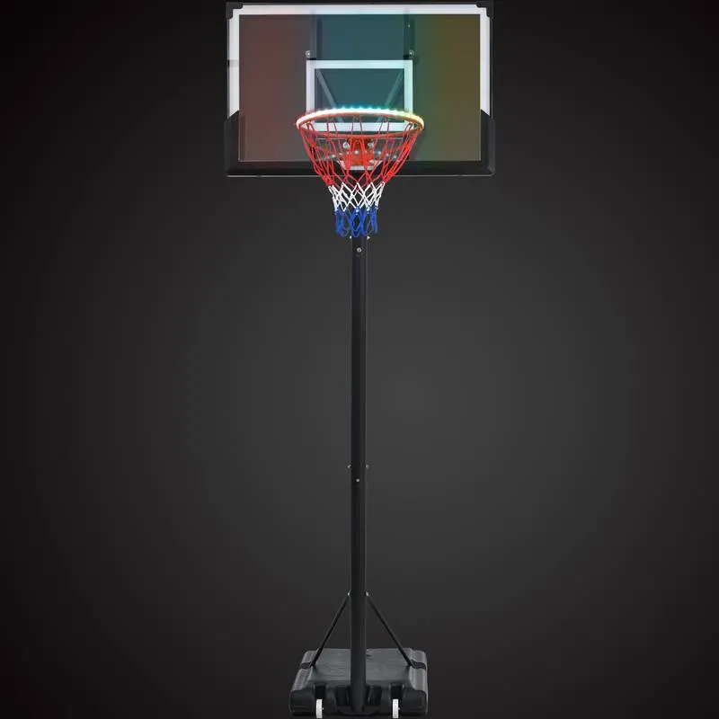 Glow-Up Adjustable Basketball Hoop - Play Day or Night!