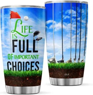 Golf Gifts For Men Him Dad Husband Golfers Fathers day Stainless Steel Tumblers Travel Water Bottle Funny Coffee Mugs 20 Oz Insulated Cups On Birthday Christmas Day