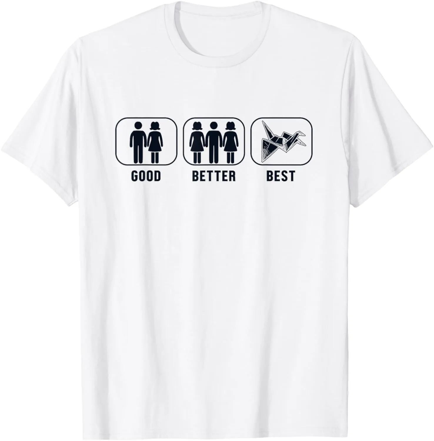 Good Better Best Origami Owl Paper Crane Folding Origami T-Shirt