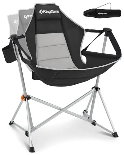 Hammock Camping Chair,Aluminum Alloy Adjustable Back Swinging Chair