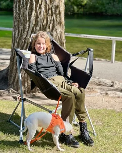 Hammock Camping Chair,Aluminum Alloy Adjustable Back Swinging Chair