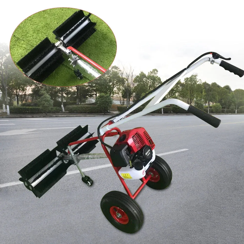 Hand-held Lawn Sweeping Tool Gas Powered