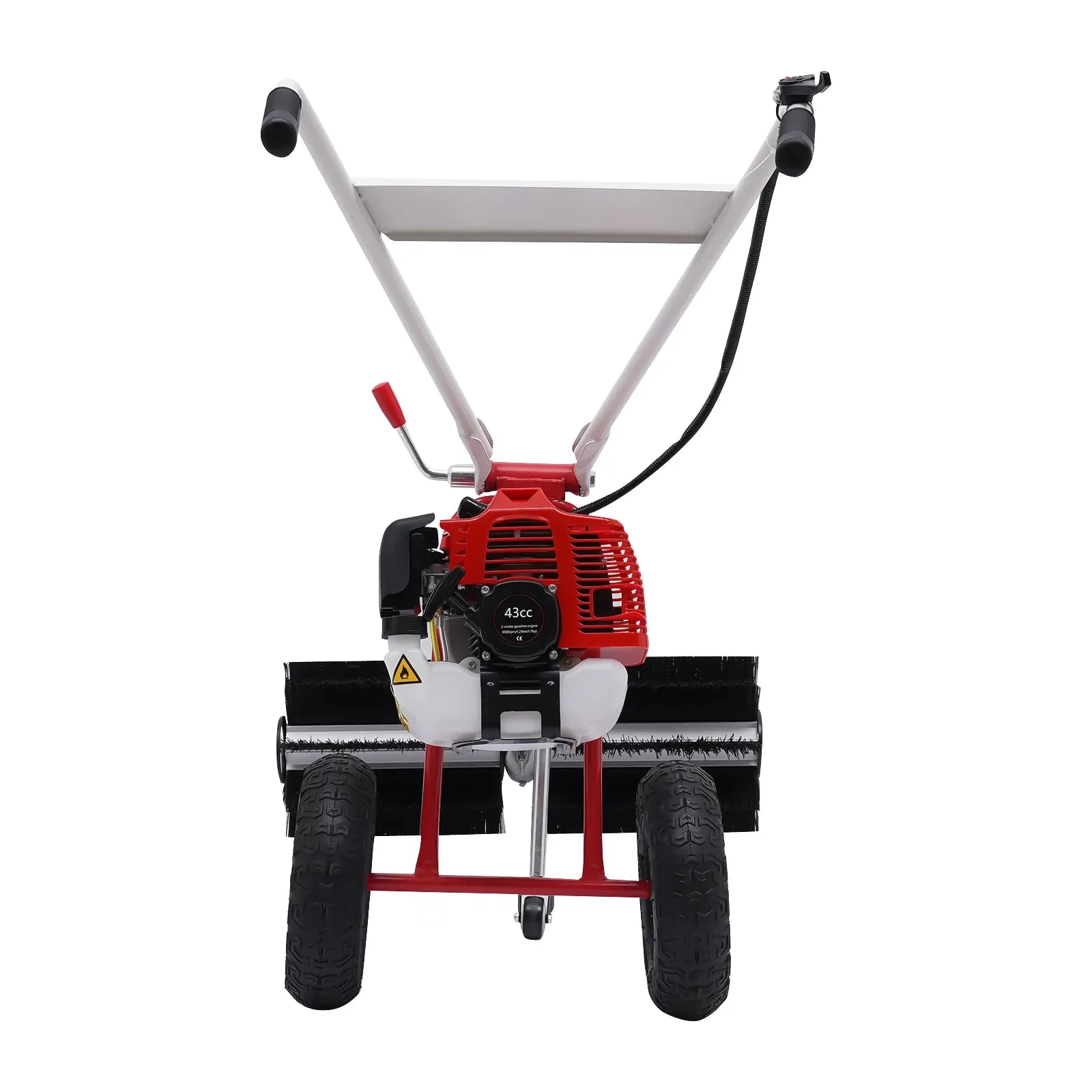 Hand-held Lawn Sweeping Tool Gas Powered