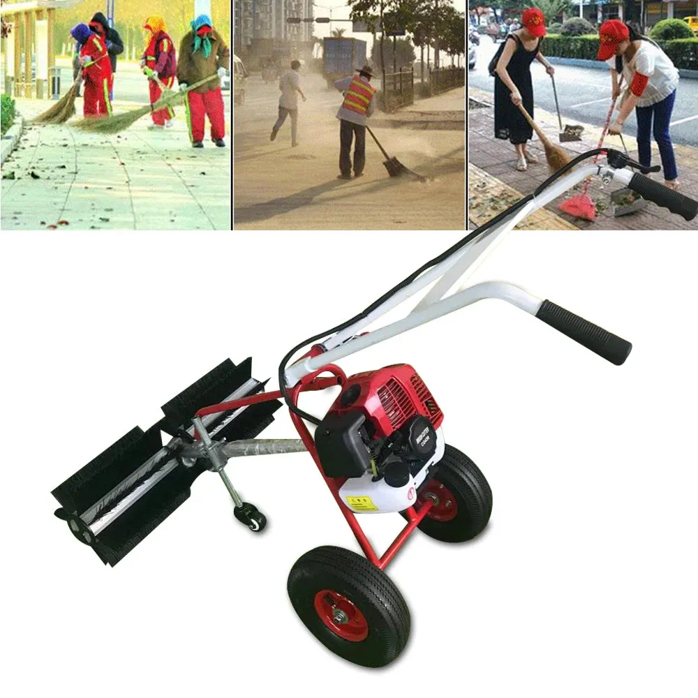Hand-held Lawn Sweeping Tool Gas Powered
