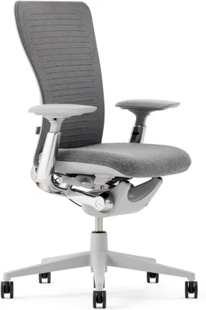 Haworth Zody Standard Posture Digital Knit Office Chair – Ergonomic Desk Chair with Pneumatic Seat Height Adjustments and Forward Tilt Option - with Lumbar Support (Iron)