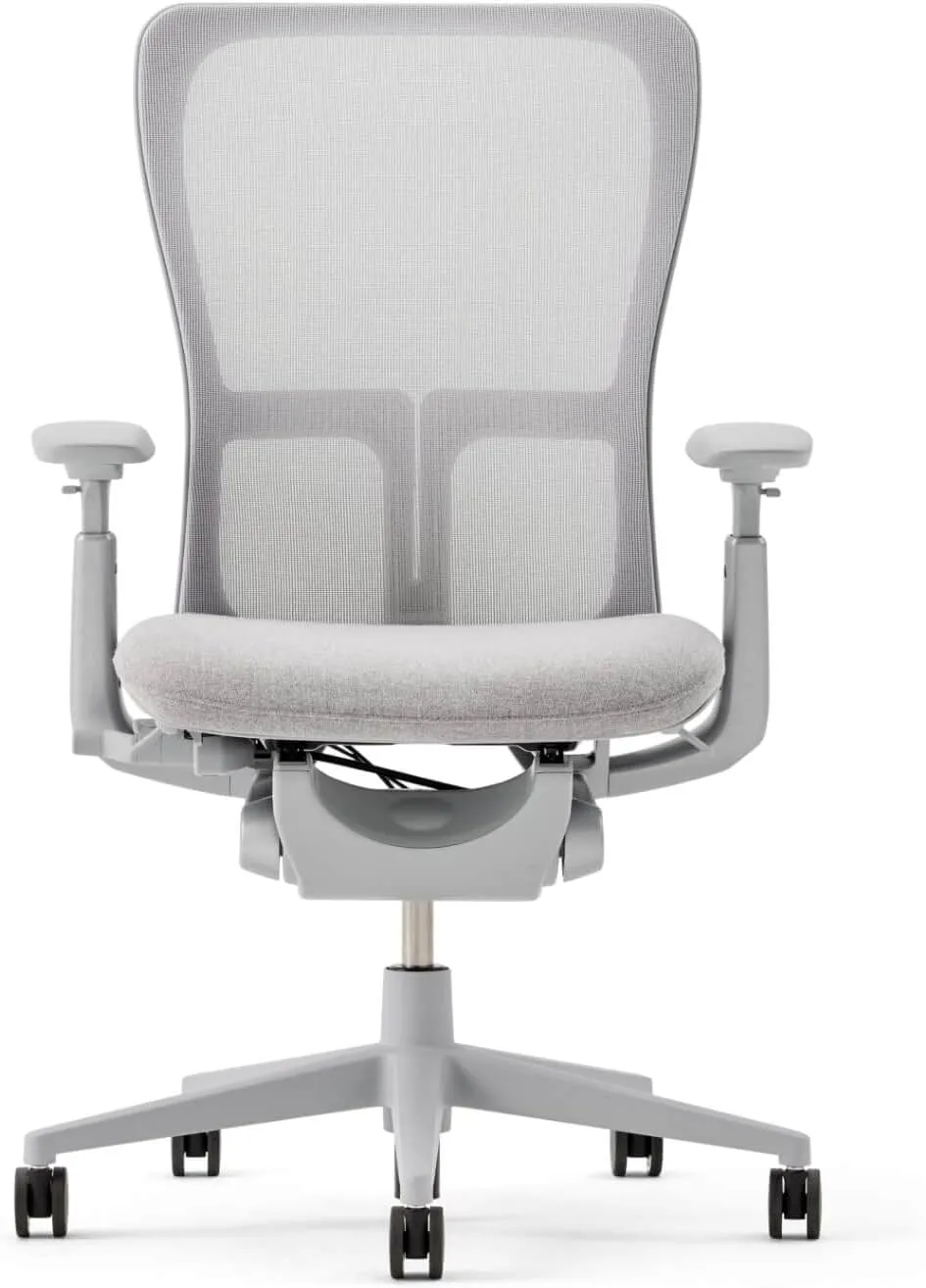 Haworth Zody Standard Posture Mesh Office Chair – Ergonomic Desk Chair with Pneumatic Seat Height Adjustments and Forward Tilt Option - Without Lumbar Support (Cement)