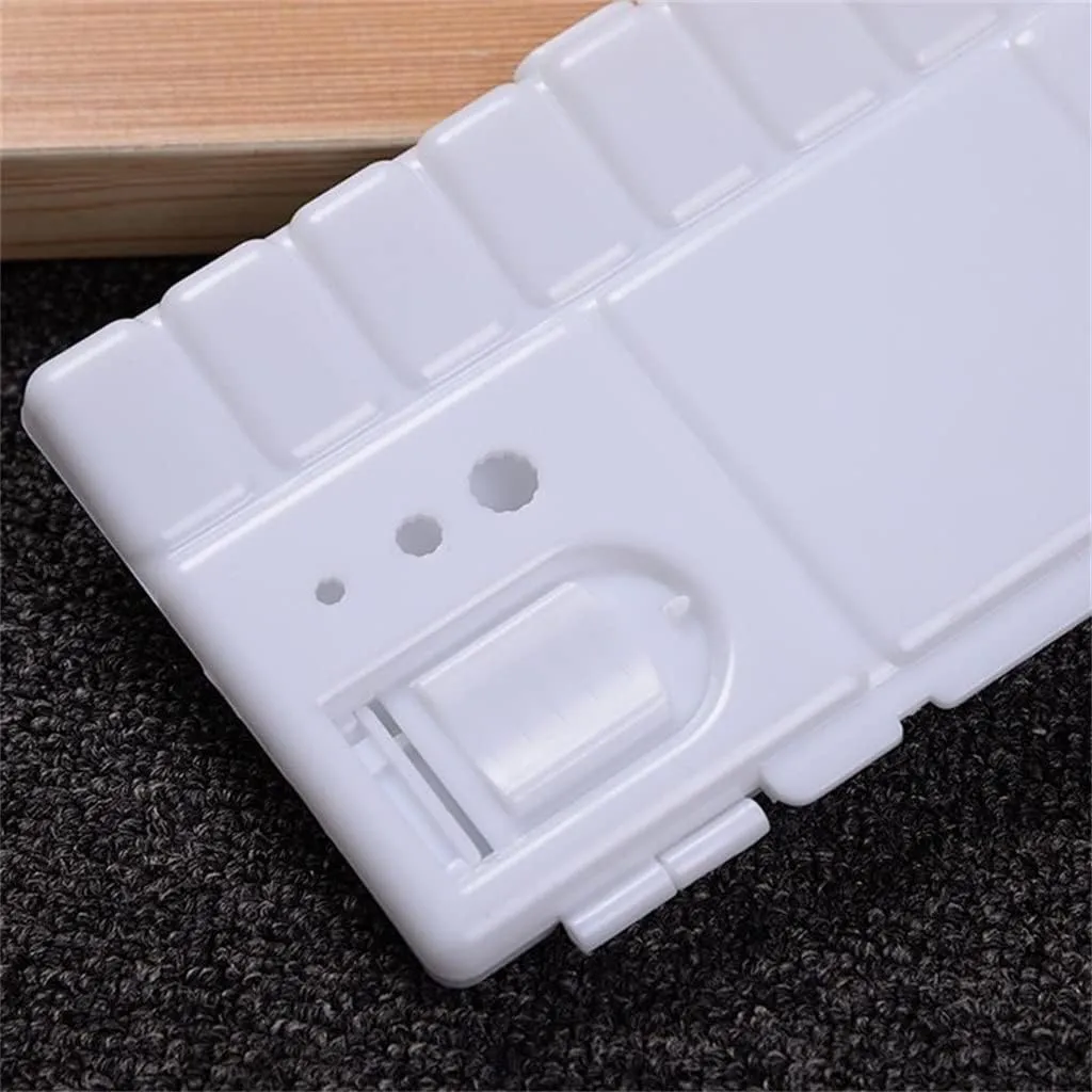 HBJWOV White Plastic Paint Palette Box Watercolor Tray with 25 Grids Flip Folding Art Tool Supplies