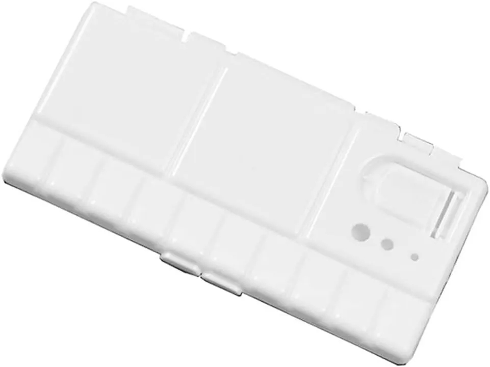 HBJWOV White Plastic Paint Palette Box Watercolor Tray with 25 Grids Flip Folding Art Tool Supplies