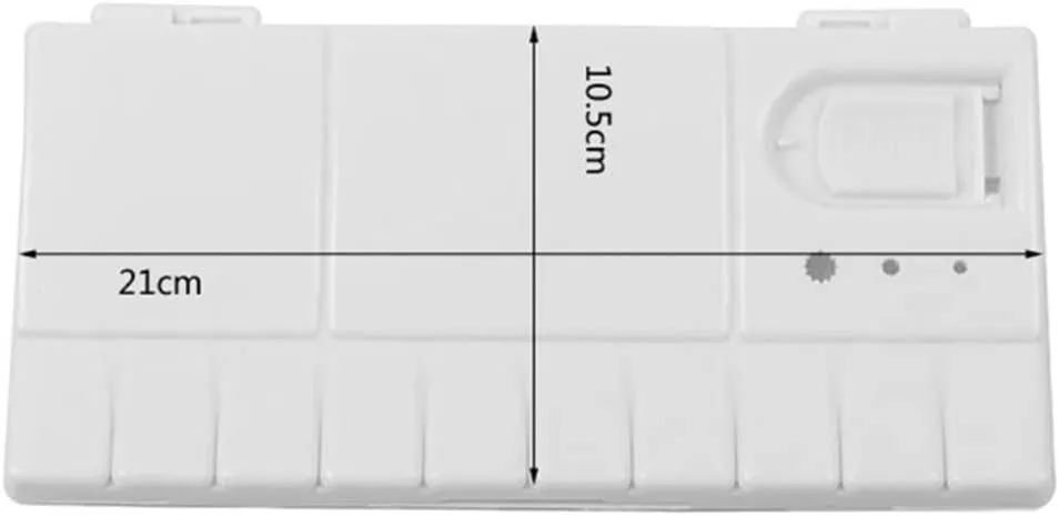 HBJWOV White Plastic Paint Palette Box Watercolor Tray with 25 Grids Flip Folding Art Tool Supplies