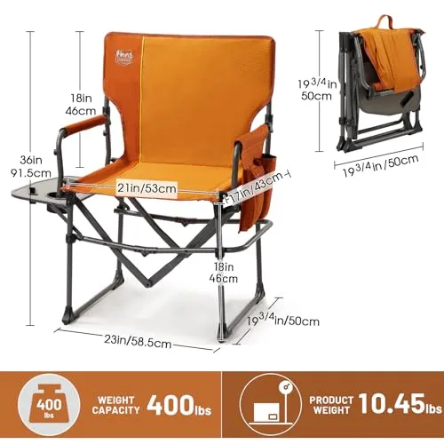Heavy Duty Camping Chair with Compact Size-Portable Directors Chair