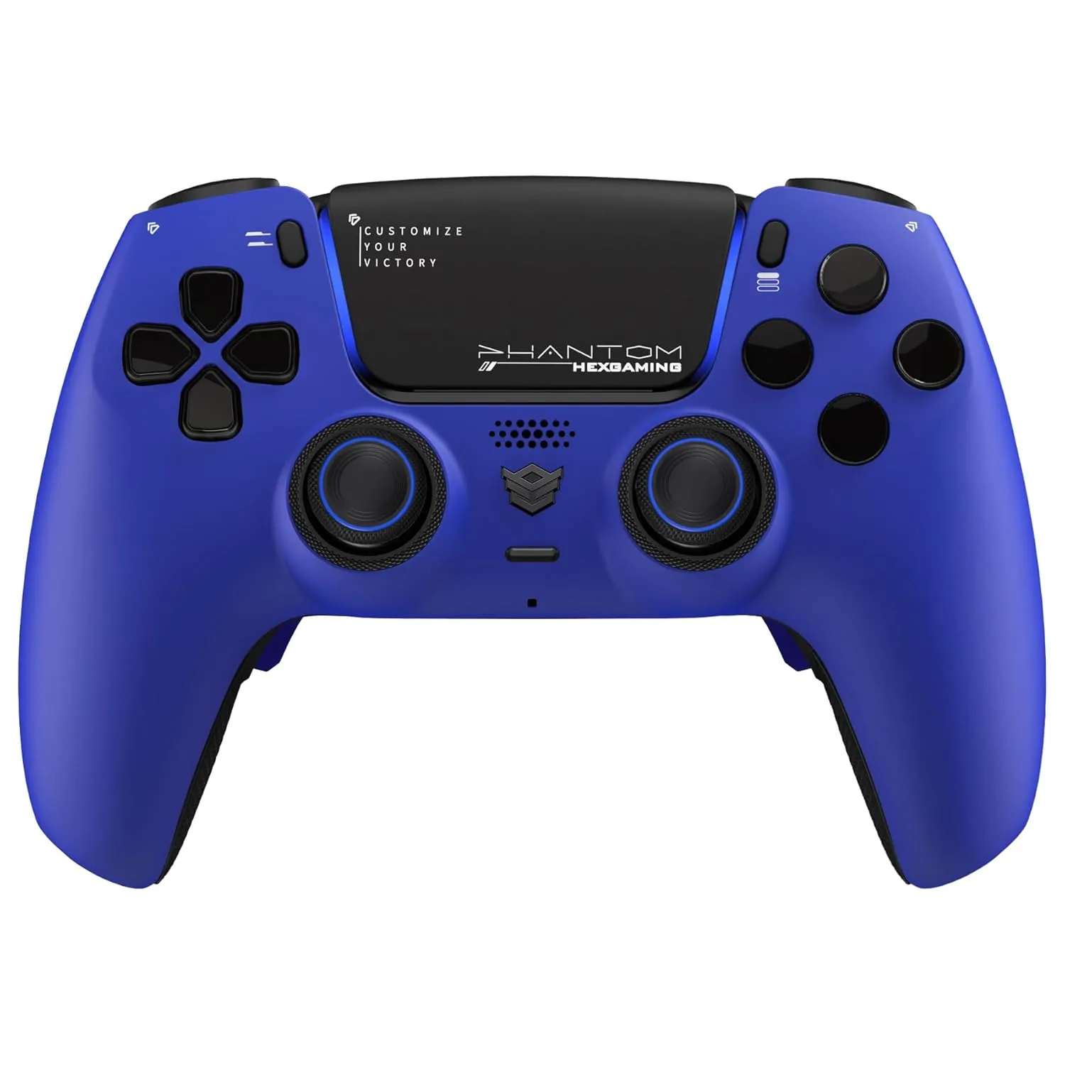 HEXGAMING PHANTOM Pro Gaming Controller with 4 Remappable Buttons, 6 Remapping Profiles, 8 Interchangeable Analog Stick, and Adjustable Triggers Compatible with ps5, PC, Mobile - Dream Blue