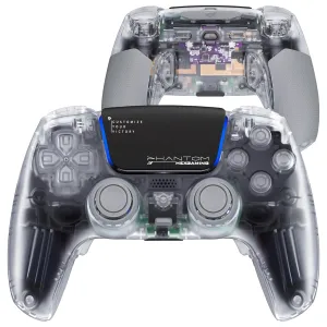 HEXGAMING PHANTOM Pro Gaming Controller with 4 Remappable Buttons, 6 Remapping Profiles, 8 Interchangeable Analog Stick, and Adjustable Triggers Compatible with ps5, PC, Mobile - Explorer Edition