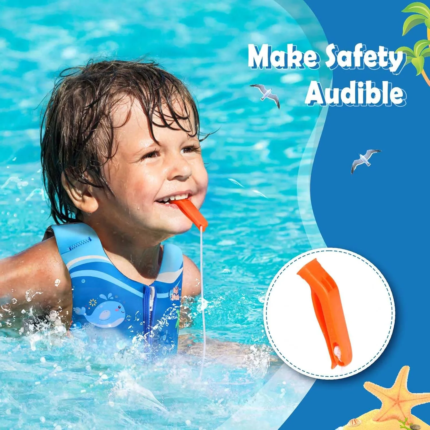 HeySplash Toddler Swim Vest, Kids Swimming Jacket Fit 30-50/50-80lbs, Child Floaties Vest wiht Safety Strap, Float Jacket for Girls/Boys on Pool,Beach,Boating, Learn to Swim Aid, M 3-6 Yrs/L 6-9 Yrs