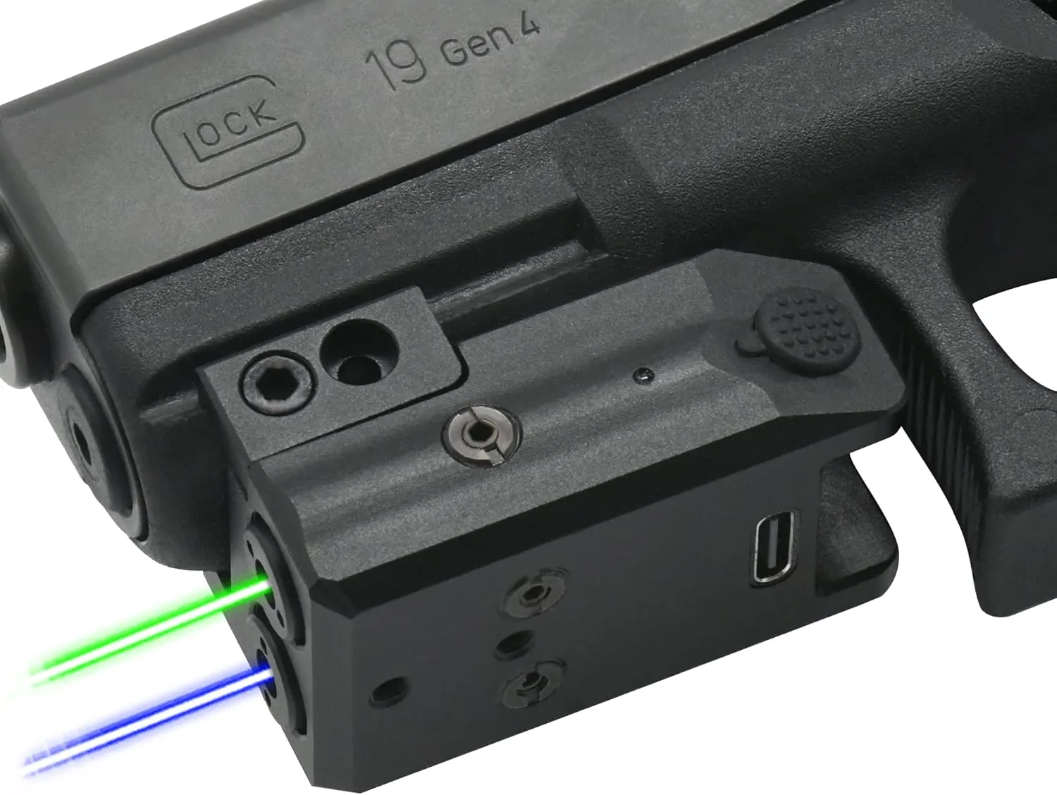 HiLight - Tactical P3BG- TSBL Performance Series C - Type USB Battery - Hard Anodized Aluminum - Handheld/Rail Mount Light & Dual Laser Class of IIIR, 5mW