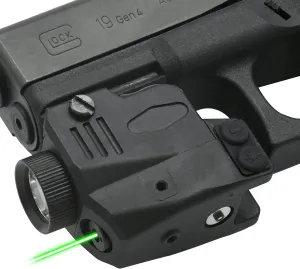 HiLight - Tactical P5GL - 400 Lumens Strobe Flashlight & Single (Green) Laser with Magnetic Charger - Extension Rail Mount Light & Precision Laser Class of IIIA, <5mW