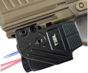HiLight - Tactical TSB- TSBL - Circular Red & Classic Blue Laser with Rechargeable Type-C - Type USB Battery - Hard Anodized Aluminum - Handheld/Rail Mount Light & Dual Laser Class of IIIA, <5mW