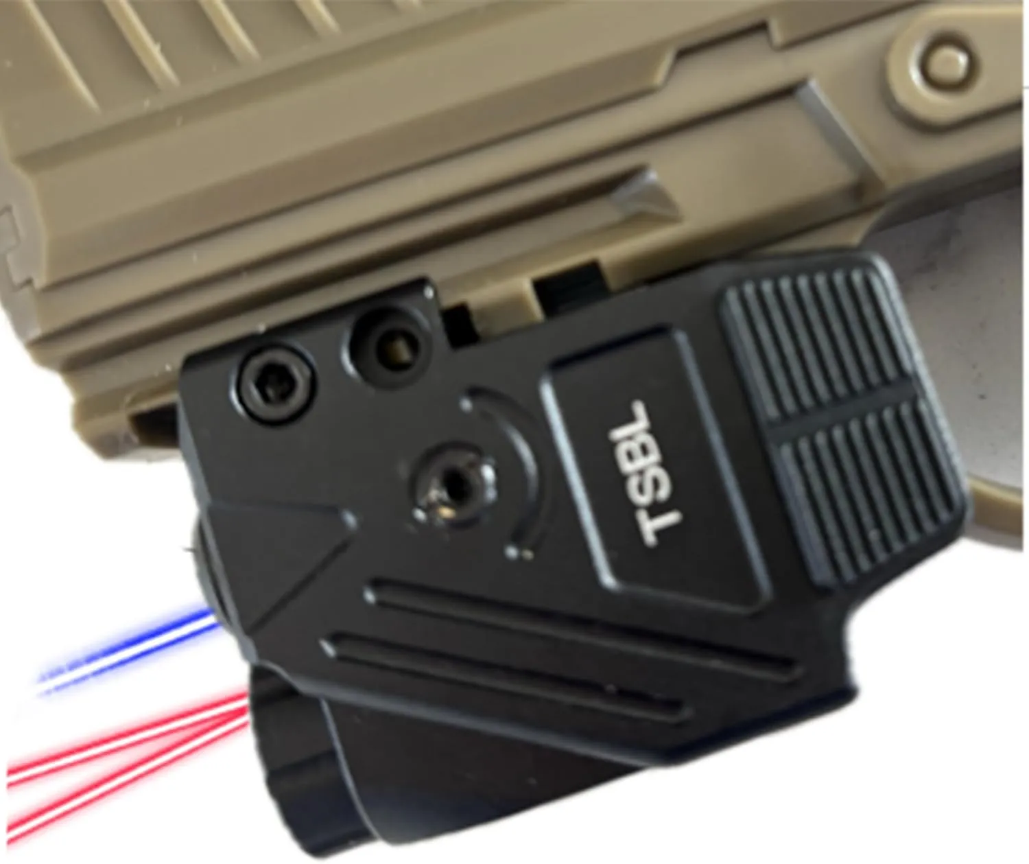 HiLight - Tactical TSB- TSBL - Circular Red & Classic Blue Laser with Rechargeable Type-C - Type USB Battery - Hard Anodized Aluminum - Handheld/Rail Mount Light & Dual Laser Class of IIIA, <5mW