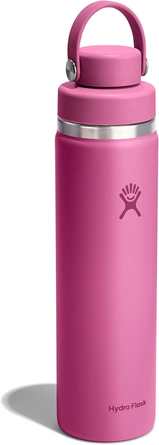 HYDRO FLASK Wide Mouth Chug Cap vacuum insulated stainless steel water bottle with leakproof closeable lid for cold water drinks, sports, travel, car and school