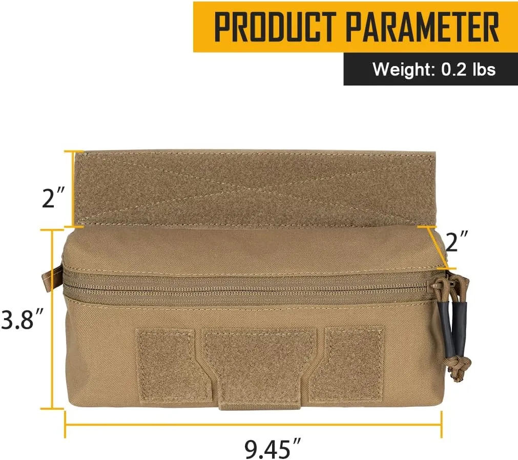 IDOGEAR Tactical Drop Pouch with Hook and Loop for JPC CPC AVS Vest Utility Tool Pouch Fanny Pack