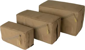IDOGEAR Tactical Packing Cubes 3 Pieces Set Durable Lightweight Organizers with Zipper, Tool Utility Storage Bag for Travel Outdoor Activities