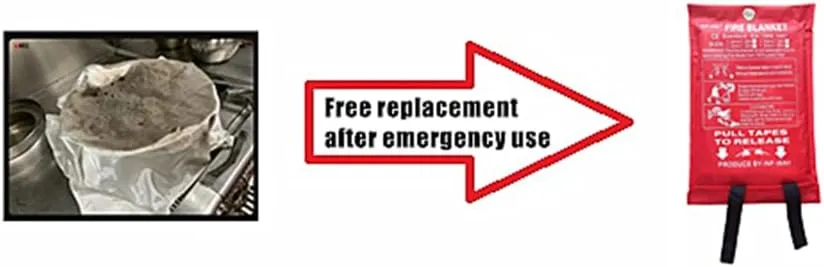 Inf-way Emergency Fire Blanket for Home and Kitchen, 5 Size for Choice, 1 Pack Extra Large Fire Blanket 5.9x5.9ft