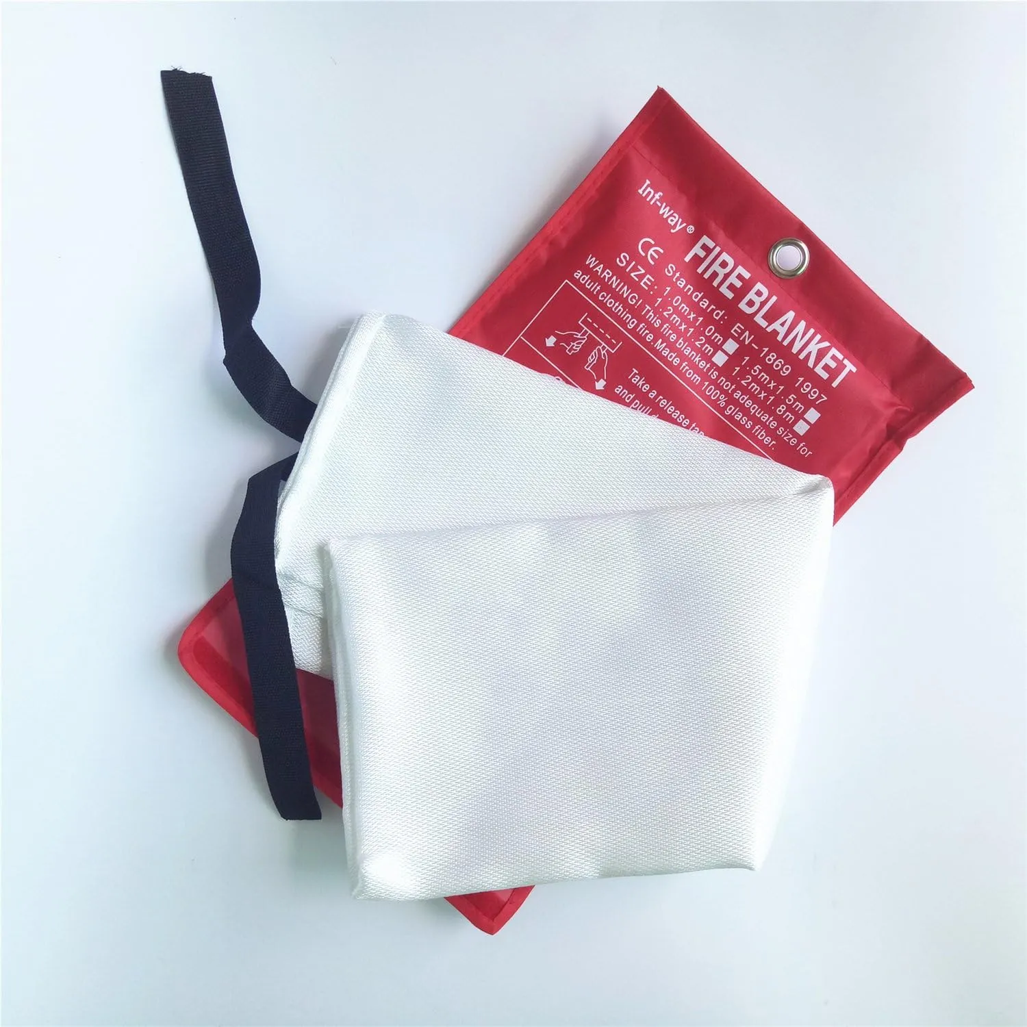 Inf-way Emergency Fire Blanket for Home and Kitchen, 5 Size for Choice, 1 Pack Extra Large Fire Blanket 5.9x5.9ft