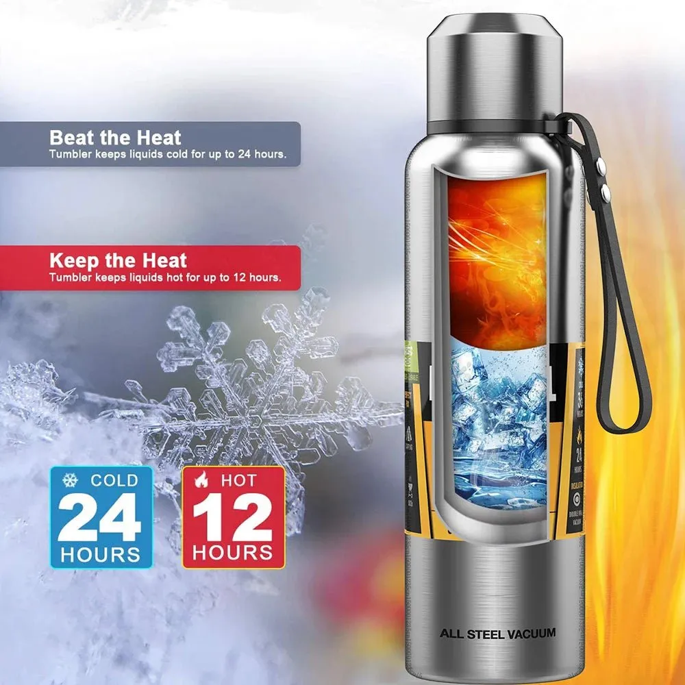Insulated Thermos Bottle - Stainless Steel