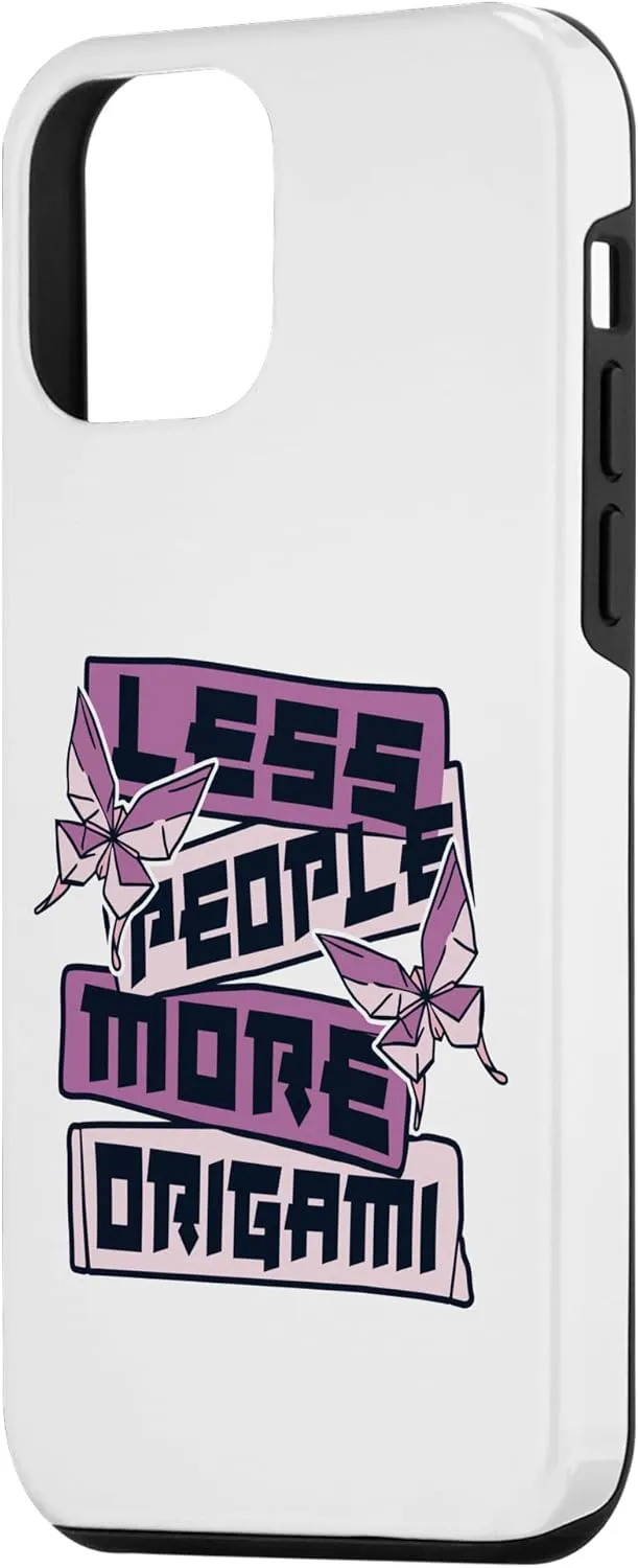 iPhone 12 mini Less People More Origami Owl Paper Crane Folding Origami Case