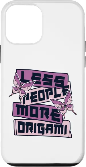 iPhone 12 mini Less People More Origami Owl Paper Crane Folding Origami Case