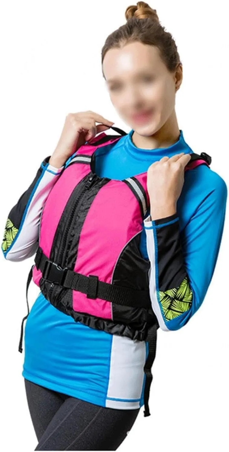 Kayaking Jackets Safety Vests, Portable Youth Swim Jacket, Swim Vest with Reflective Strips for Swimming Surfing(S/M)