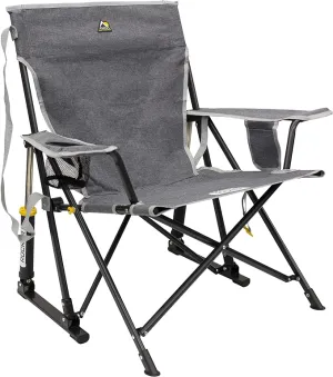 Kickback Rocker Outdoor Rocking Chair with Beverage Holder