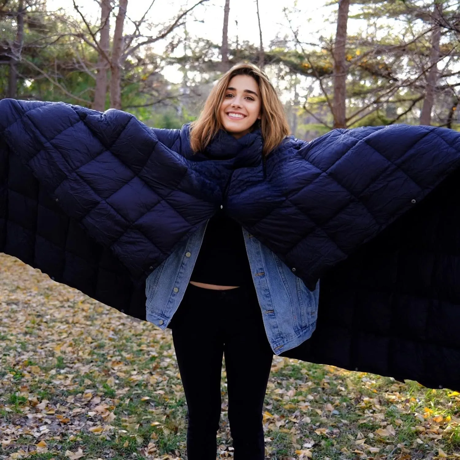 KingCamp Puffy Blanket for Camping, Warm Down Alternative Outdoors Indoors Quilt, Lightweight Compact Packable Windproof Blankets for Stadium, Airplane, Travel, Picnics, Backpacking