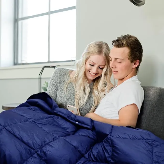 KingCamp Puffy Blankets for Cold Weather Camping, Warm Down Alternative Outdoors Indoors Quilt, Lightweight Compact Packable Windproof Blanket for Stadium, Airplane, Travel, Picnics, Backpacking