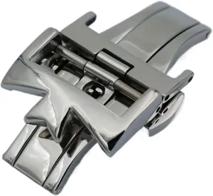 KLVN 18mm 20mm 316L Stainless Steel Double By Double Open Watch Buckle Clasp Strap Deployant For Watchbands